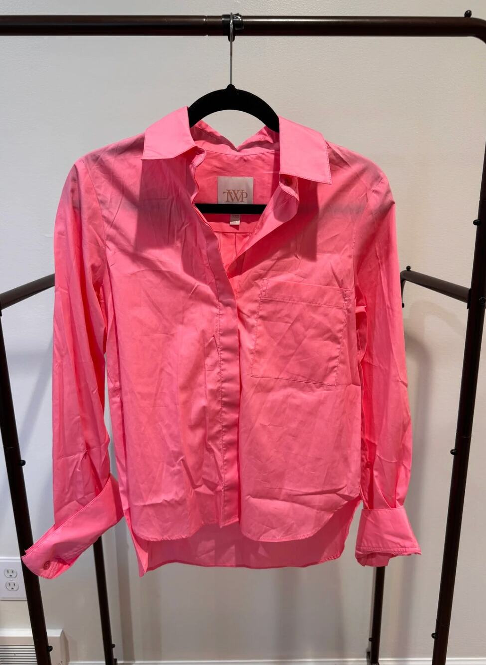 TWP Boyfriend Button-Up Shirt Pink size XXS